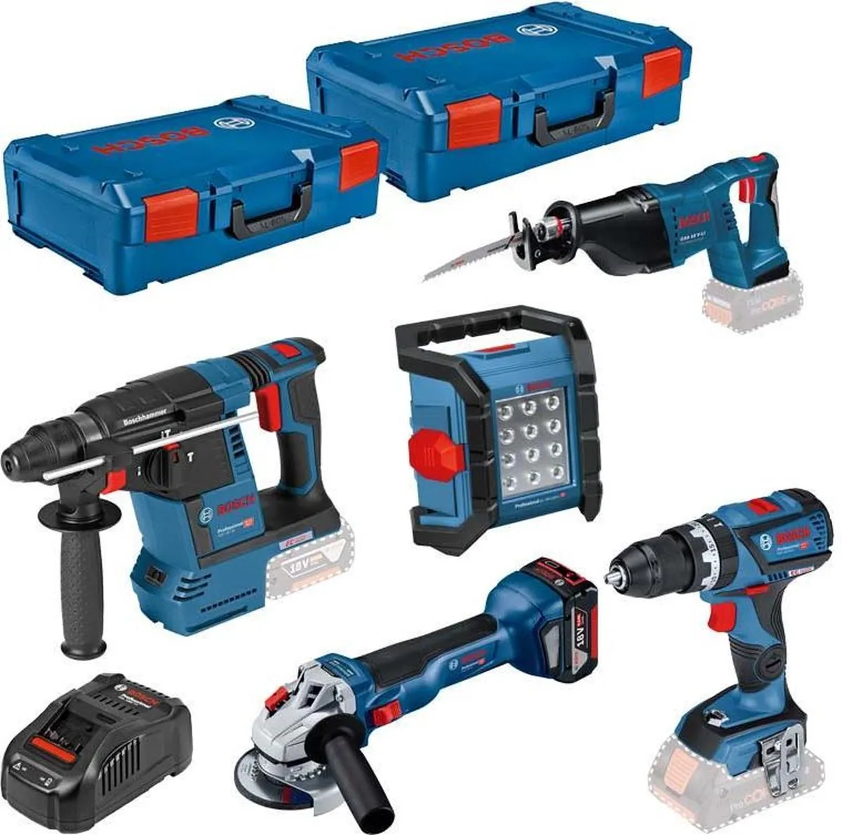 Bosch Professional 18V Accu Toolkit 5-delig - 3 Accu's