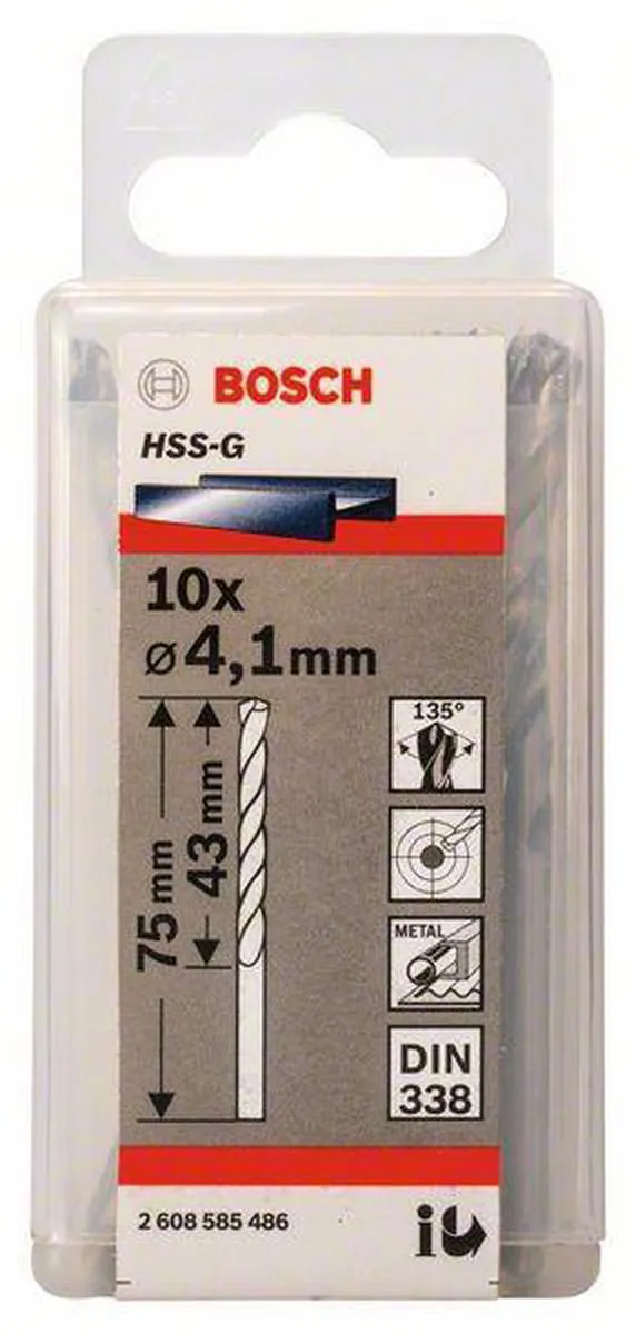 Bosch Professional ST. LINE 4.1mm HSS-G Boor - 10 Stuks