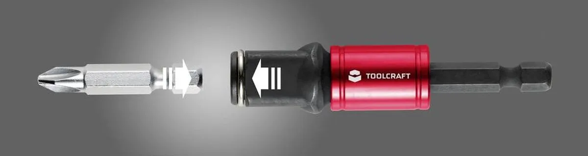 TOOLCRAFT 2159048 2-in-1 Snelwisselbithouder 72mm