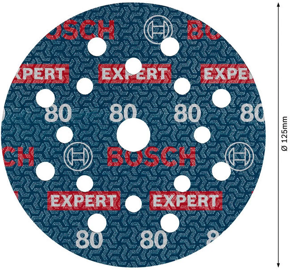 Bosch Professional EXPERT O780 Folieschuurschijf 125mm K80 - 50 Stuks