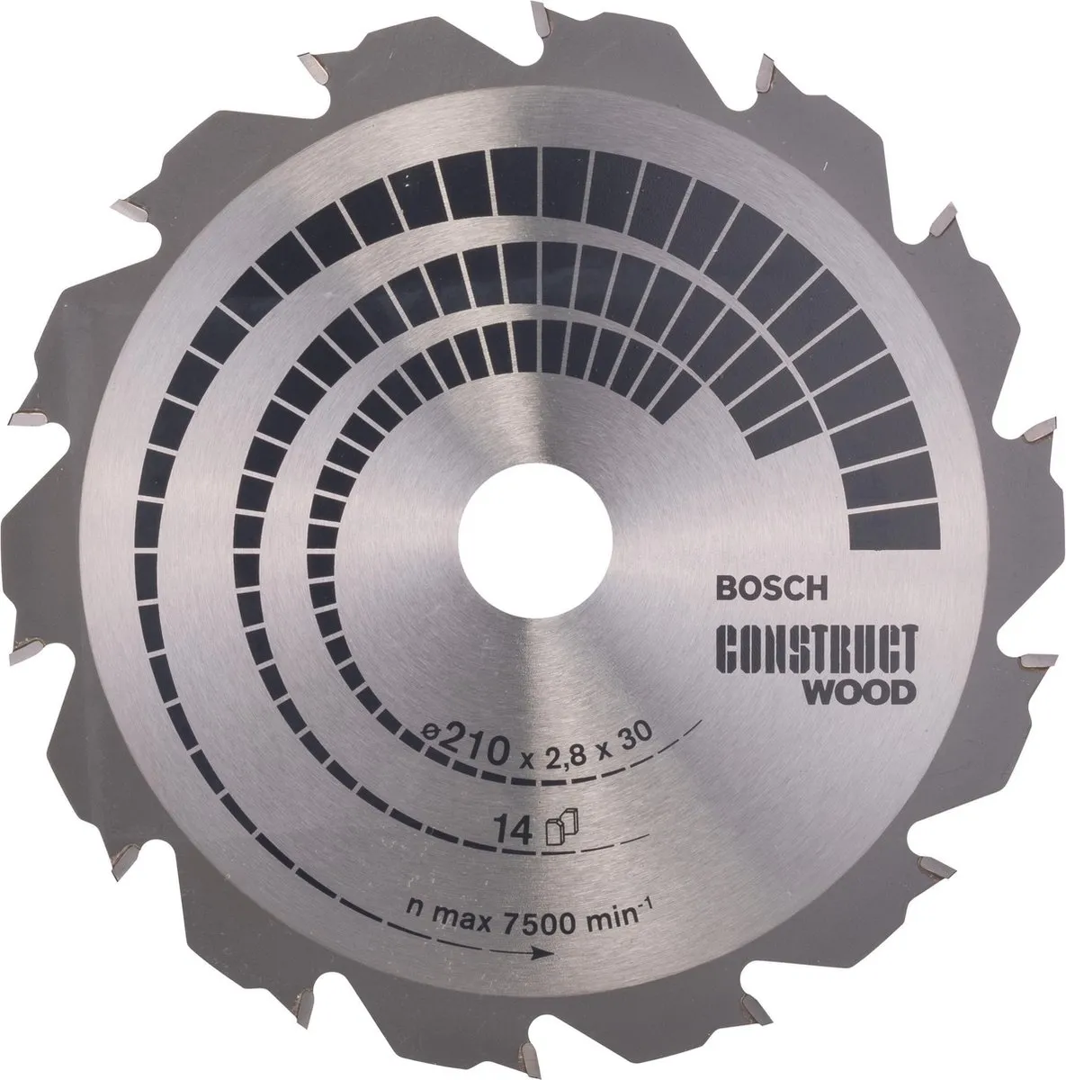 Bosch Professional Cirkelzaagblad Construct Wood 210mm