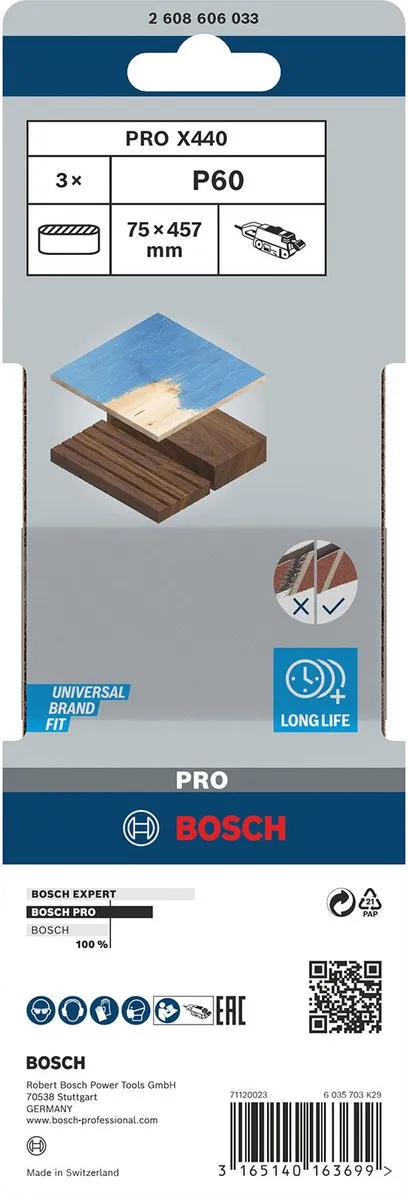 Bosch Professional 3 Banden 75x457mm Best Wood+Paint - afbeelding 6 van 6