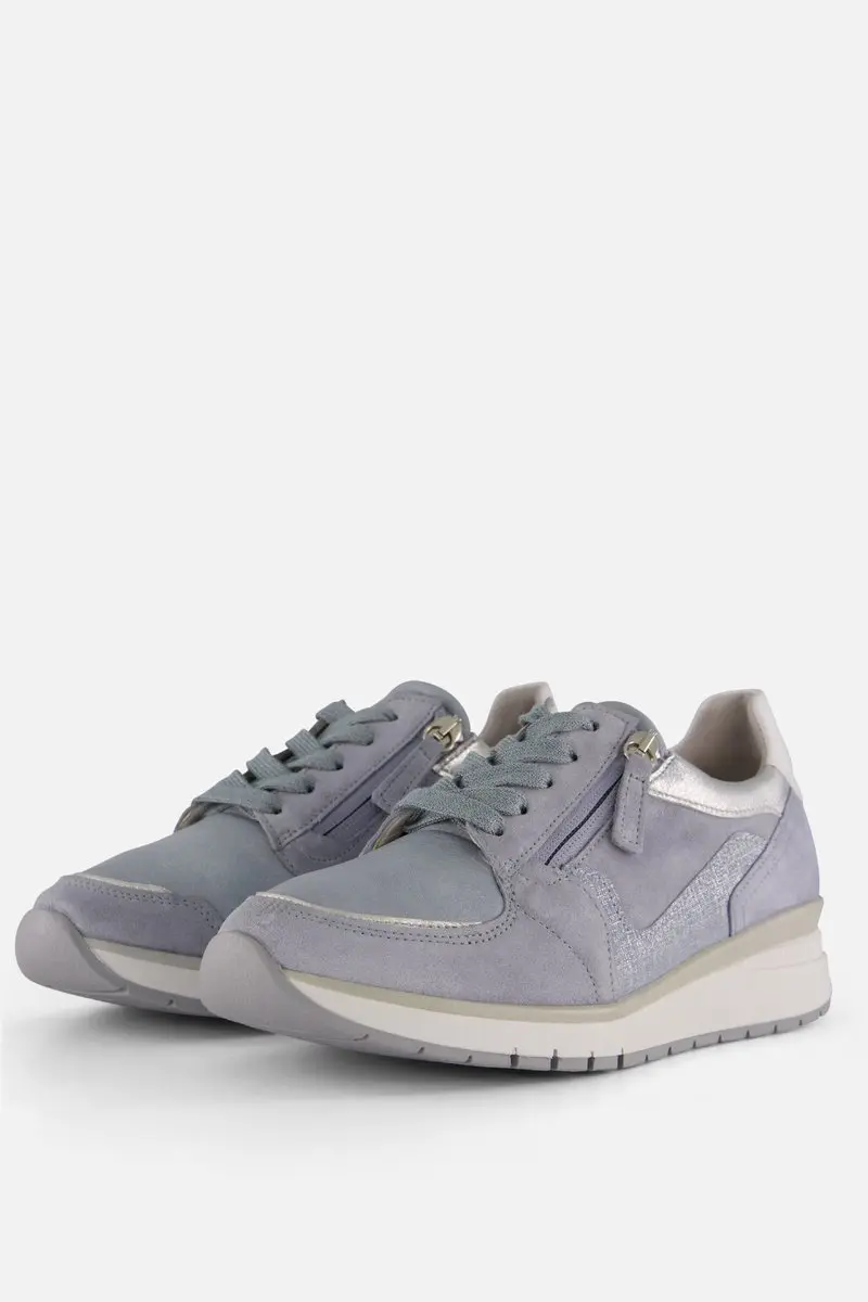 Gabor Sneakers blauw Textiel