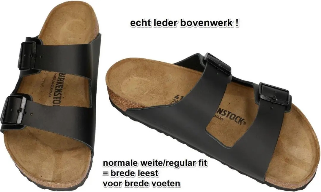 Birkenstock Arizona Slides Heren - Maat 41 - Zwart