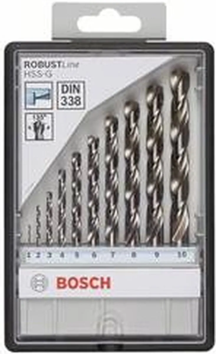 Bosch Professional Metaalborenset HSS-G 10-delig - 1-10mm