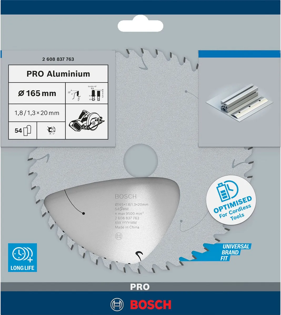 Bosch Professional Cirkelzaagblad Aluminium 165mm - 54T