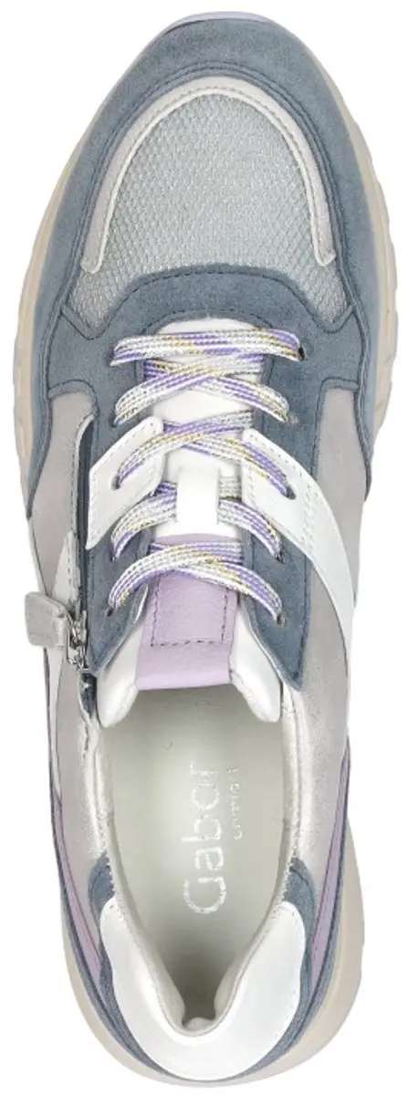 Gabor Dames Sneakers Suede - Blauw - Maat 38 - afbeelding 6 van 6