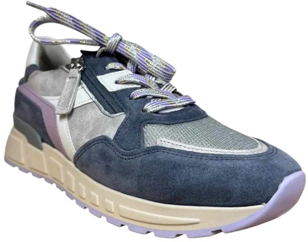 Gabor Dames Sneakers Suede - Blauw - Maat 38 - afbeelding 4 van 6