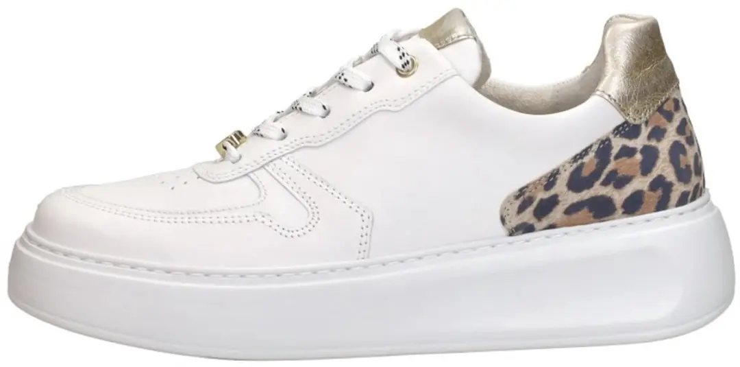 Gabor Leopard Sneakers Leer - Wit - Maat 38 - afbeelding 2 van 6