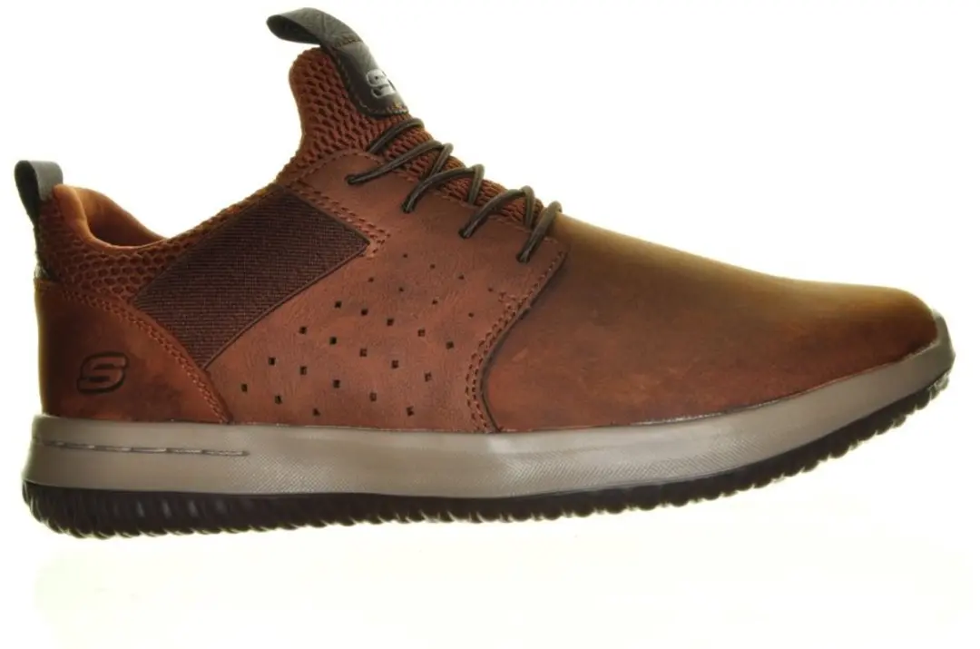 Skechers Delson Axton Heren Sneakers - 45 - Cognac - afbeelding 2 van 6