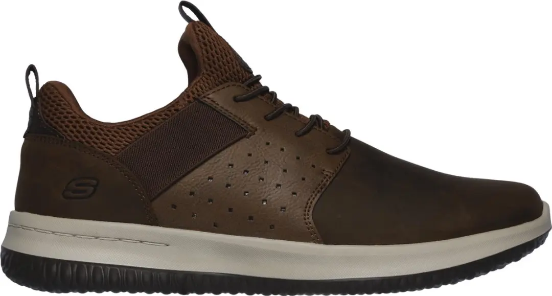 Skechers Delson Axton Heren Sneakers - 45 - Cognac - afbeelding 5 van 6
