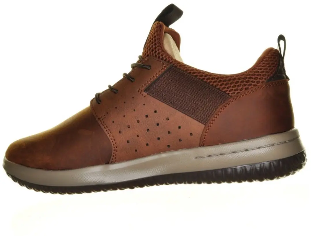 Skechers Delson Axton Heren Sneakers - 45 - Cognac - afbeelding 3 van 6