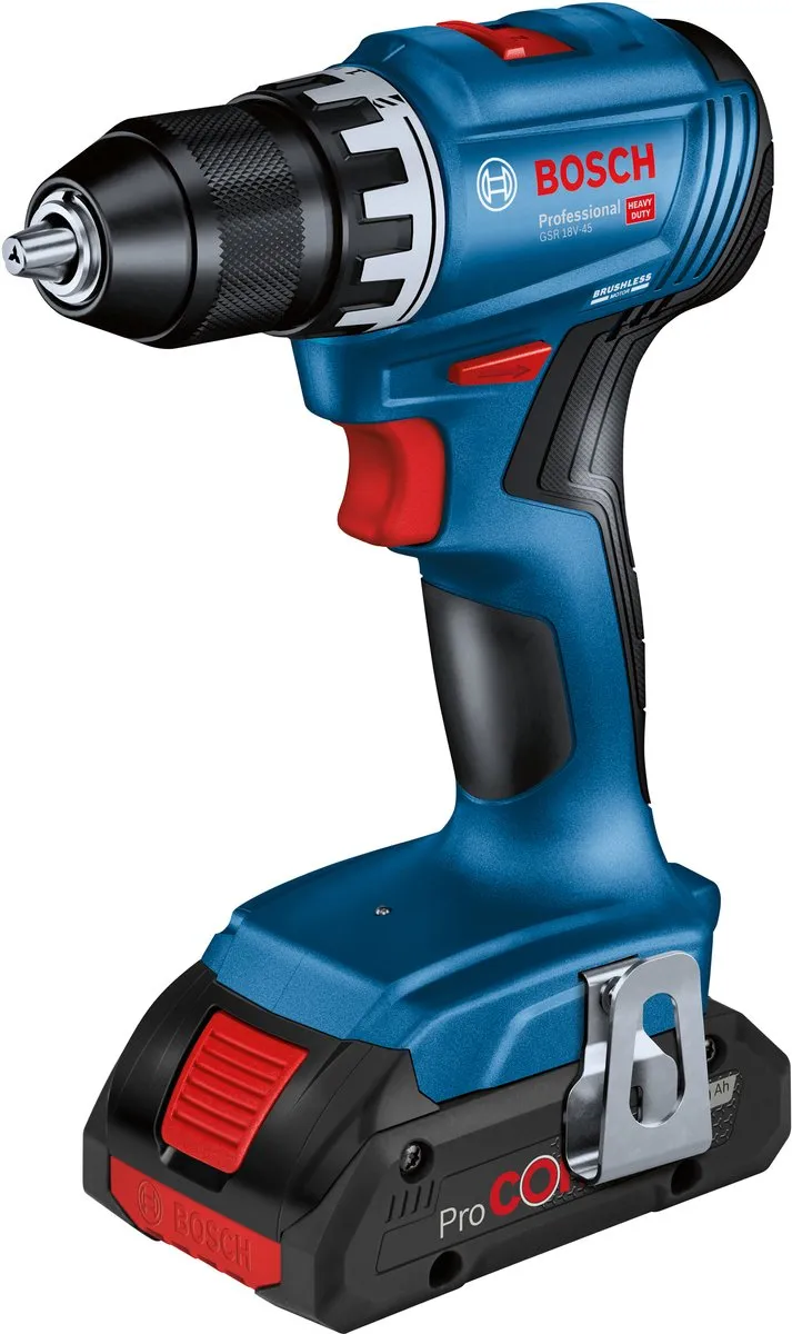Bosch Professional 18V Toolkit GSR 18V-45 GWS 18V-8 GBH 18V-22 - 3x 4.0Ah Accu