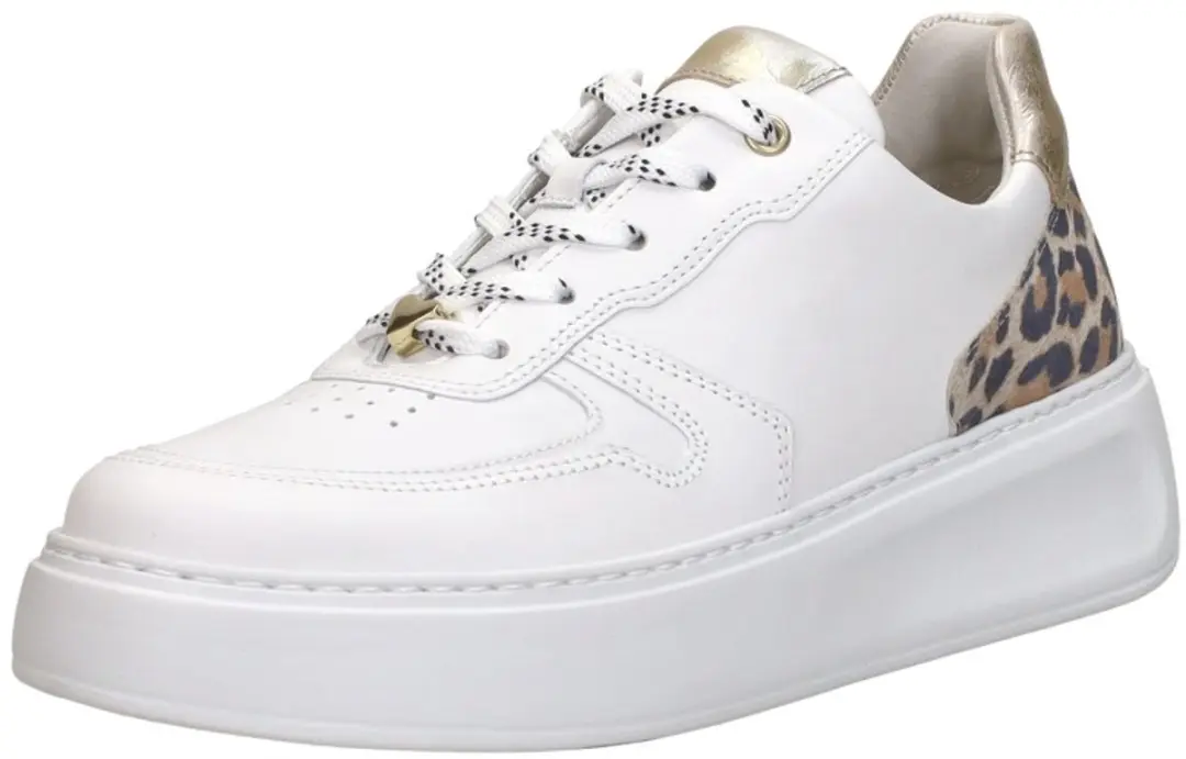 Gabor Leopard Sneakers Leer - Wit - Maat 40 - afbeelding 4 van 6