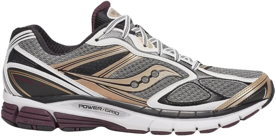 Saucony Guide 7 Sneakers - 45 - Donkergrijs/Zwart/Wit/Bruin - afbeelding 2 van 6