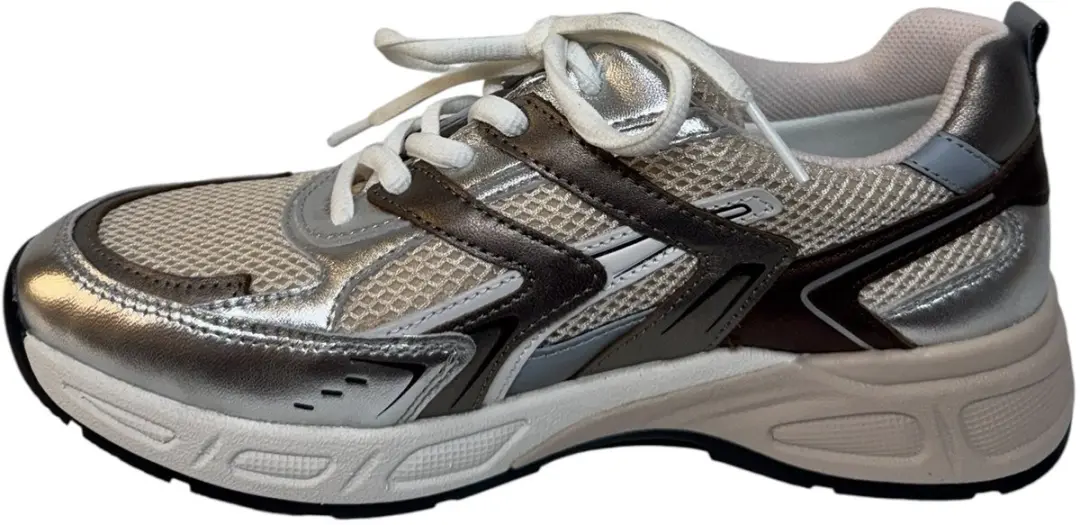 Gabor Sneakers Zilver Leer - Maat 43 - afbeelding 2 van 6