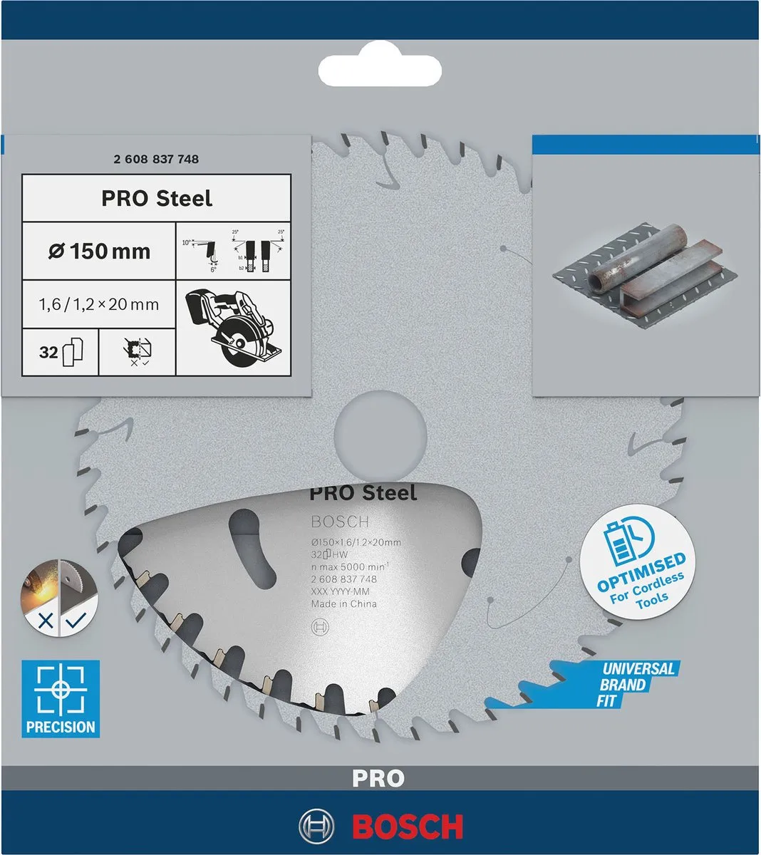 Bosch Professional Steel Accuzaagblad 150mm - 32 Tanden - Metaal