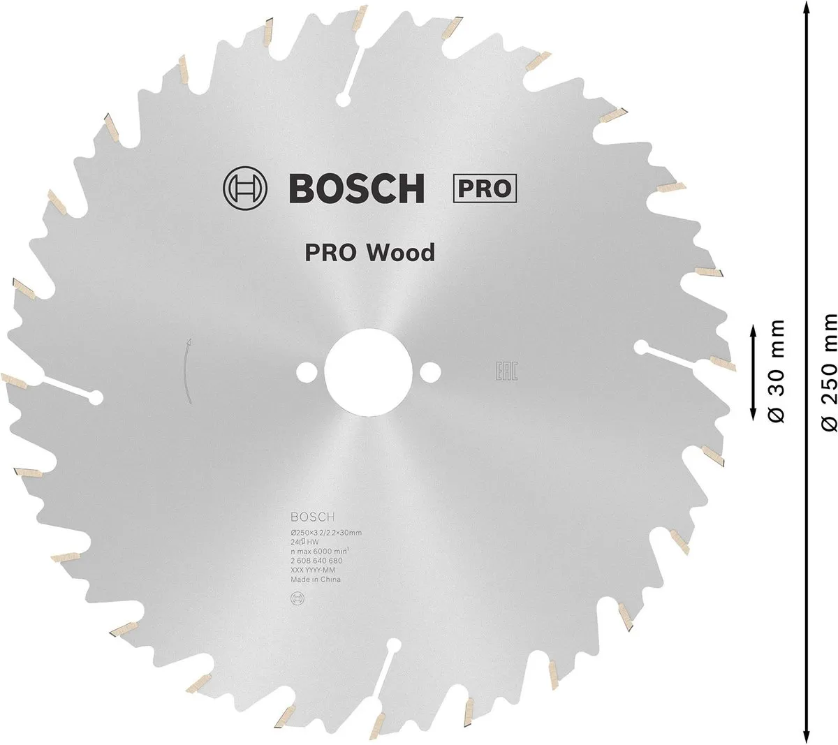 Bosch Professional CIRKZB SPEED T 250X30X3,2 Metaal Zaagblad