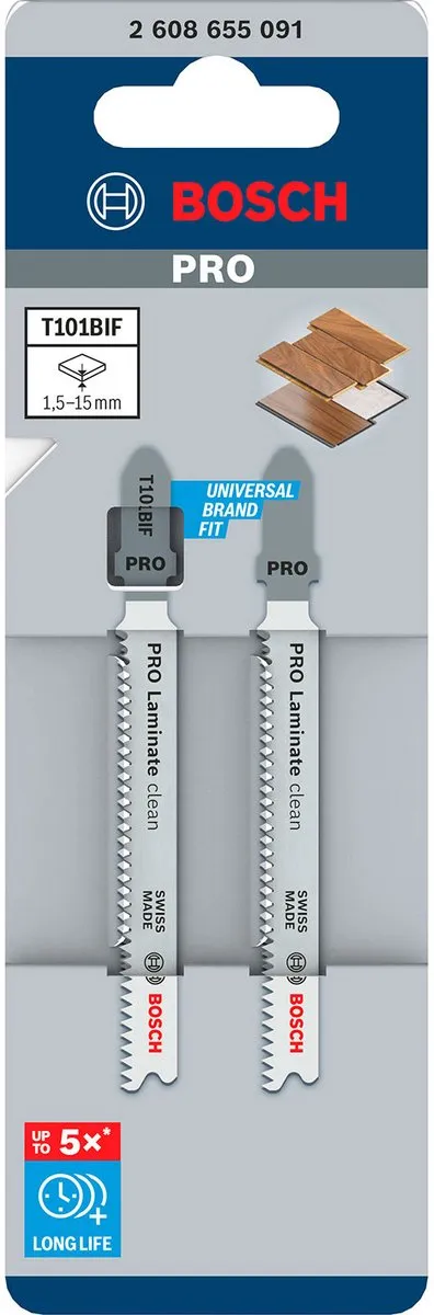 Bosch Professional T101BIF Laminaatreiniger Decoupeerzaagblad - 2 Stuks