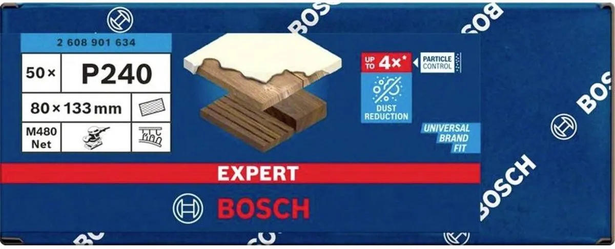 Bosch Professional Schuurnet 240 - 133x80mm - 50 Stuks - afbeelding 2 van 2