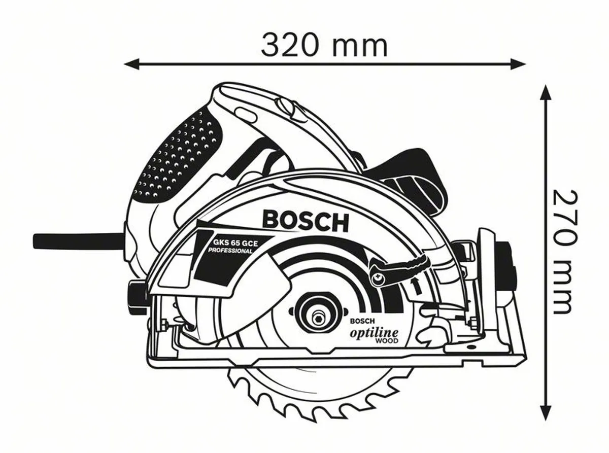 Bosch Professional GKS 65 GCE Cirkelzaagmachine 1800W - 190mm - afbeelding 6 van 6
