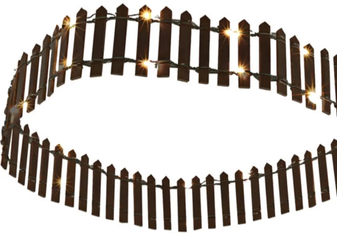 Tuinhekje voor kerstdorp 90x5cm 41-LED