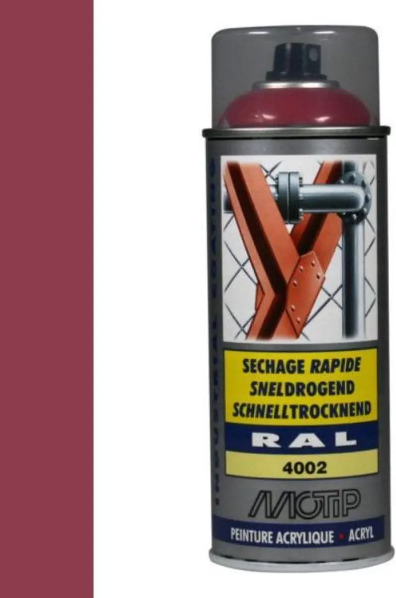 Motip industrial acryllak hoogglans RAL 4002 violet-rood
