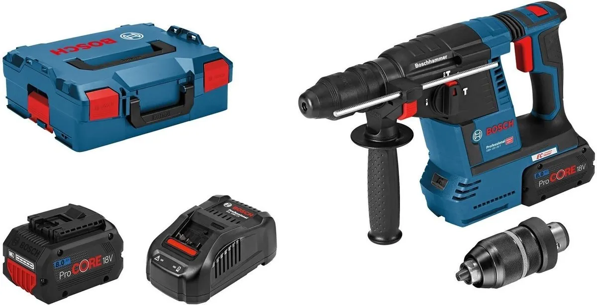 Bosch Professional GBH 18V-26F Accuboormachine - 2x 8,0Ah - SDS-plus - afbeelding 2 van 6