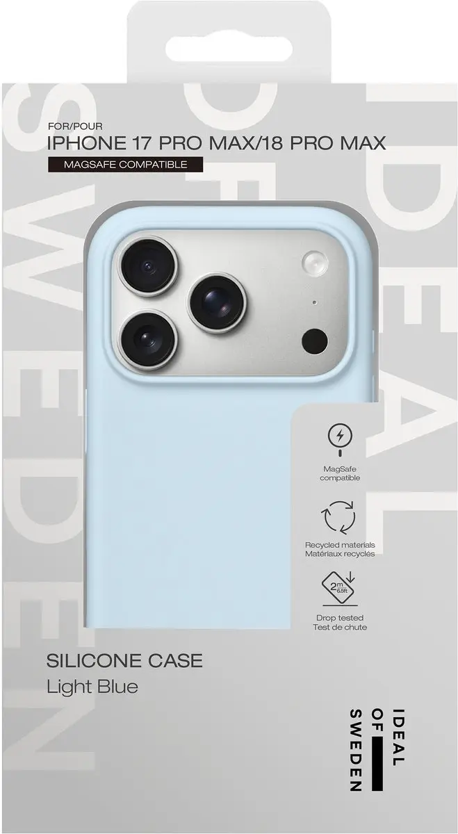 iDeal of Sweden iPhone 18/17 Pro Max Silicone Hoes - Light Blue - IDSICMS-I2667P-501 - afbeelding 4 van 4