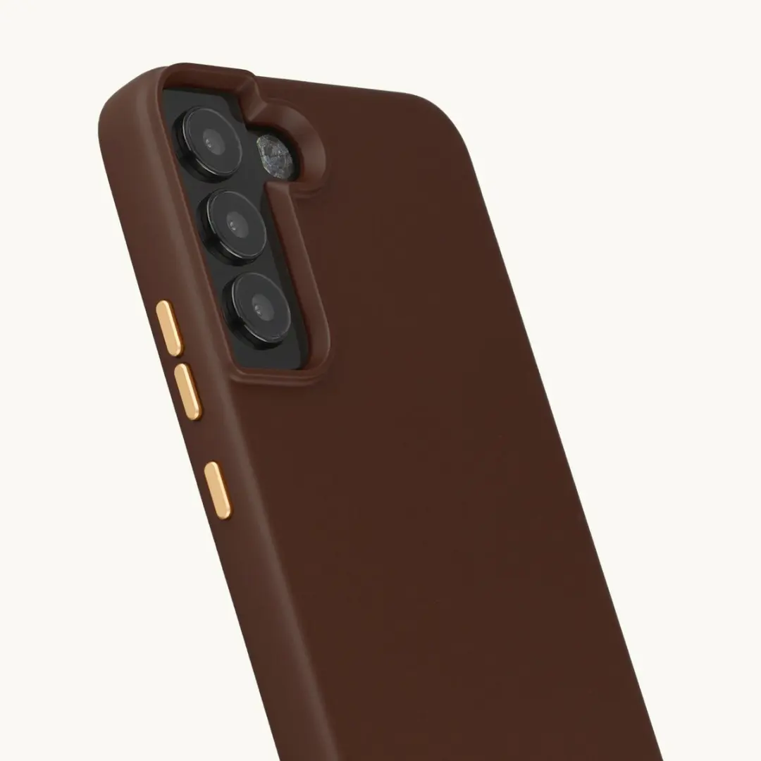 Selencia Rivièra Backcover Samsung Galaxy S22 - Choco Brown - MagSafe - afbeelding 2 van 6