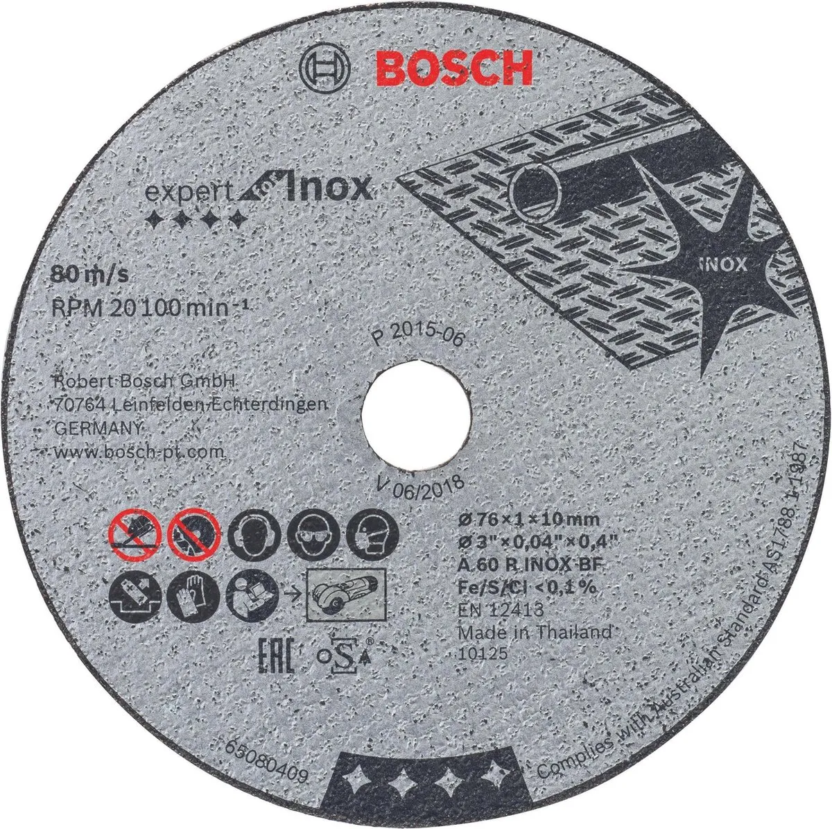 Bosch Professional Slijpschijf GWS 10,8 76 x 1 x 10mm
