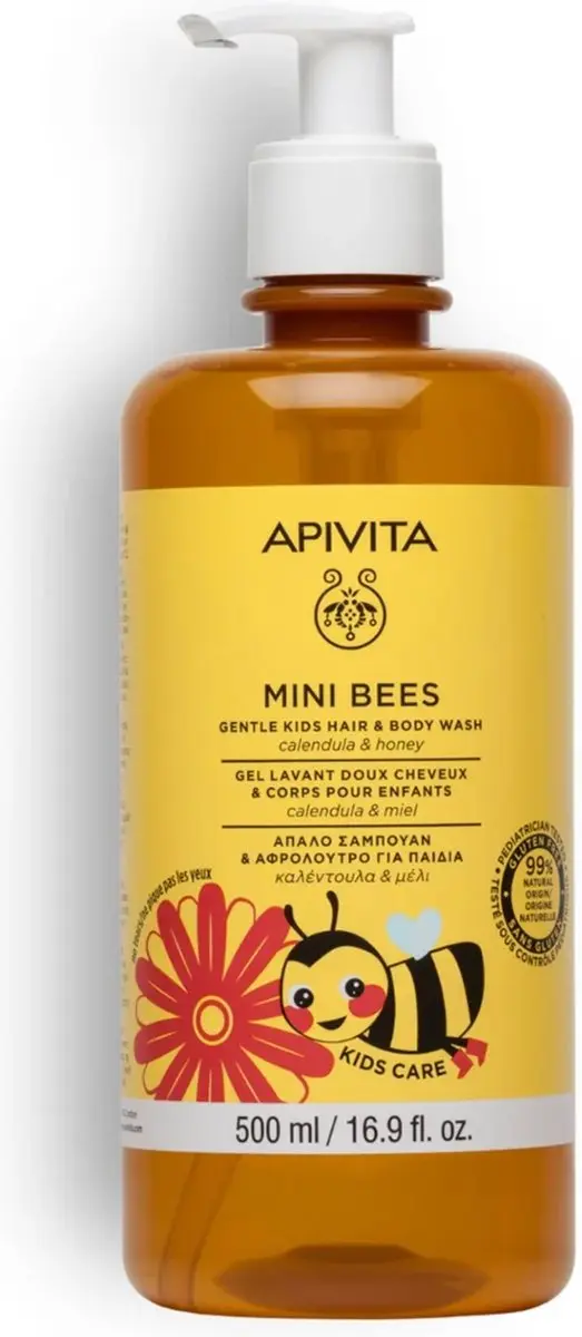 Apivita Mini Bees Douchegel-Shampoo voor Baby's en Kinderen