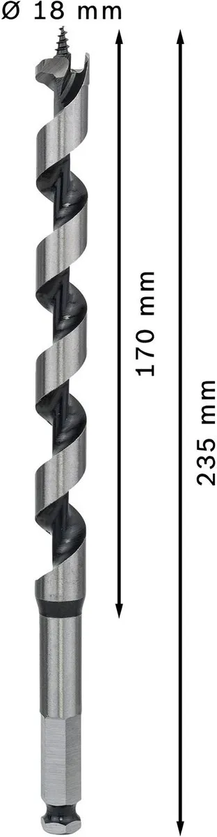 Bosch Professional Slangenboor 18x235mm Hout - MPN 2608597631