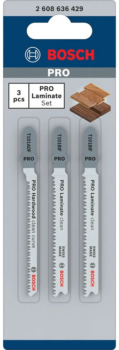 Bosch Professional Decoupeerzaagbladen Set 3 Stuks - Laminat 2XT101BIF + T101AOF - afbeelding 6 van 6