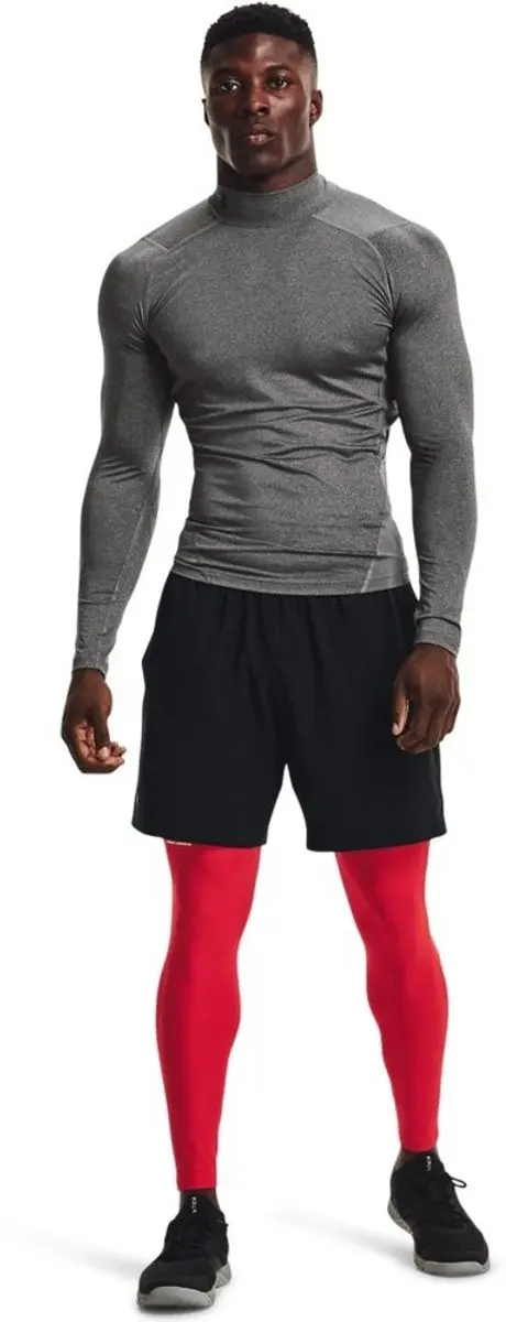 Under Armour HeatGear Armour Comp Mock Lange Mouwen Shirt - S - Carbon Heather - afbeelding 6 van 6