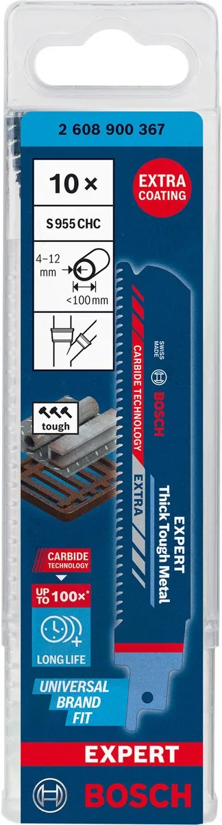 Bosch Professional EXPERT S955CHC Zaagblad Thick Tough Metal - 10 Stuks