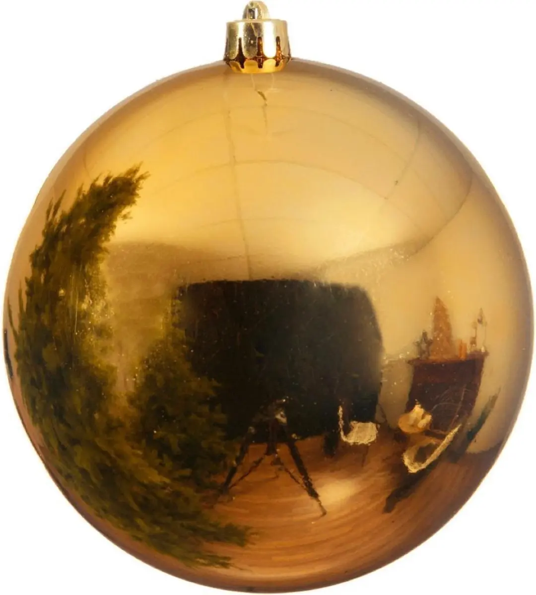 Decoris Kerstbal 25cm Lichtgoud