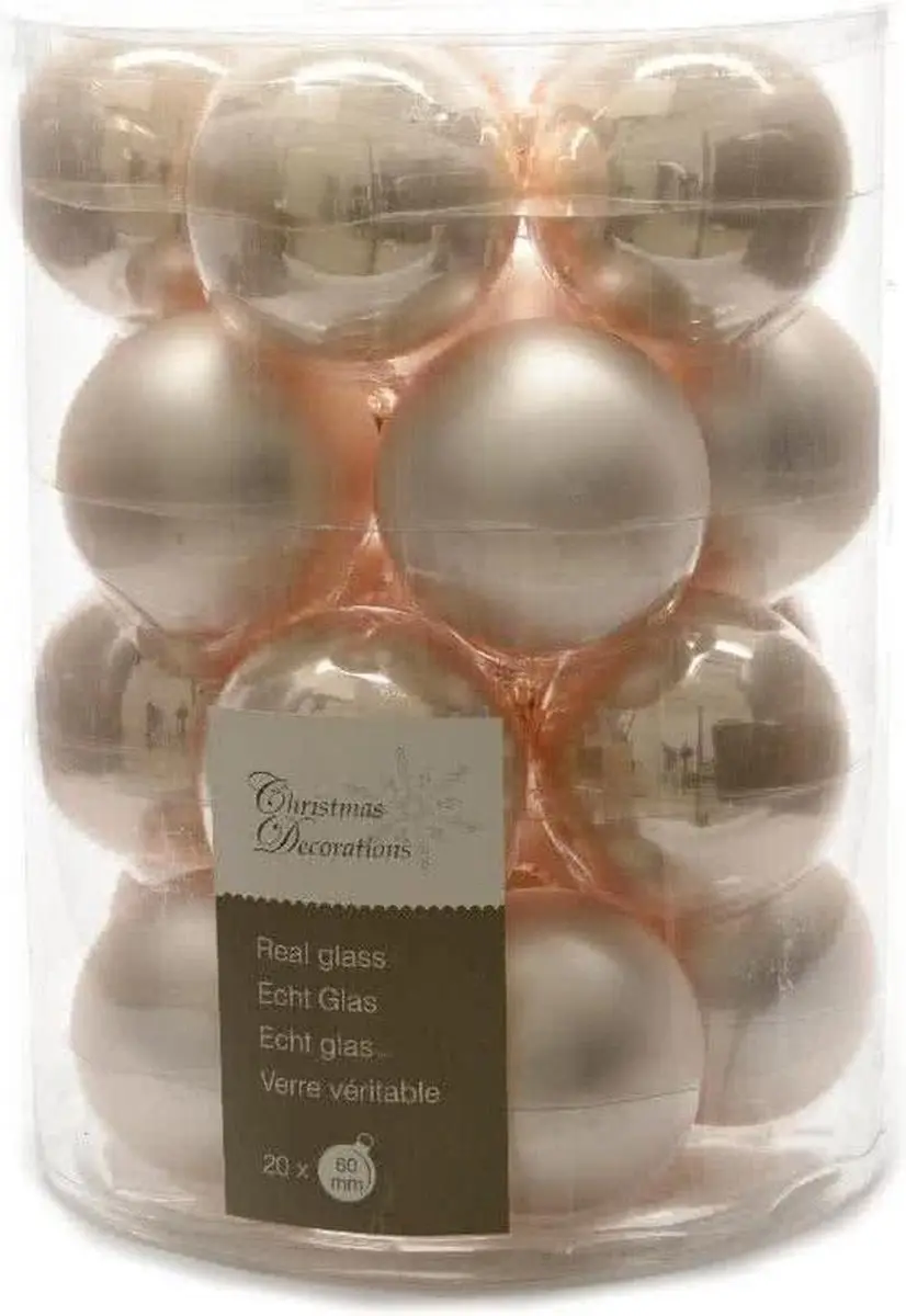 Decoris Kerstballen Roze - 20 Stuks - Ø6cm - afbeelding 3 van 6