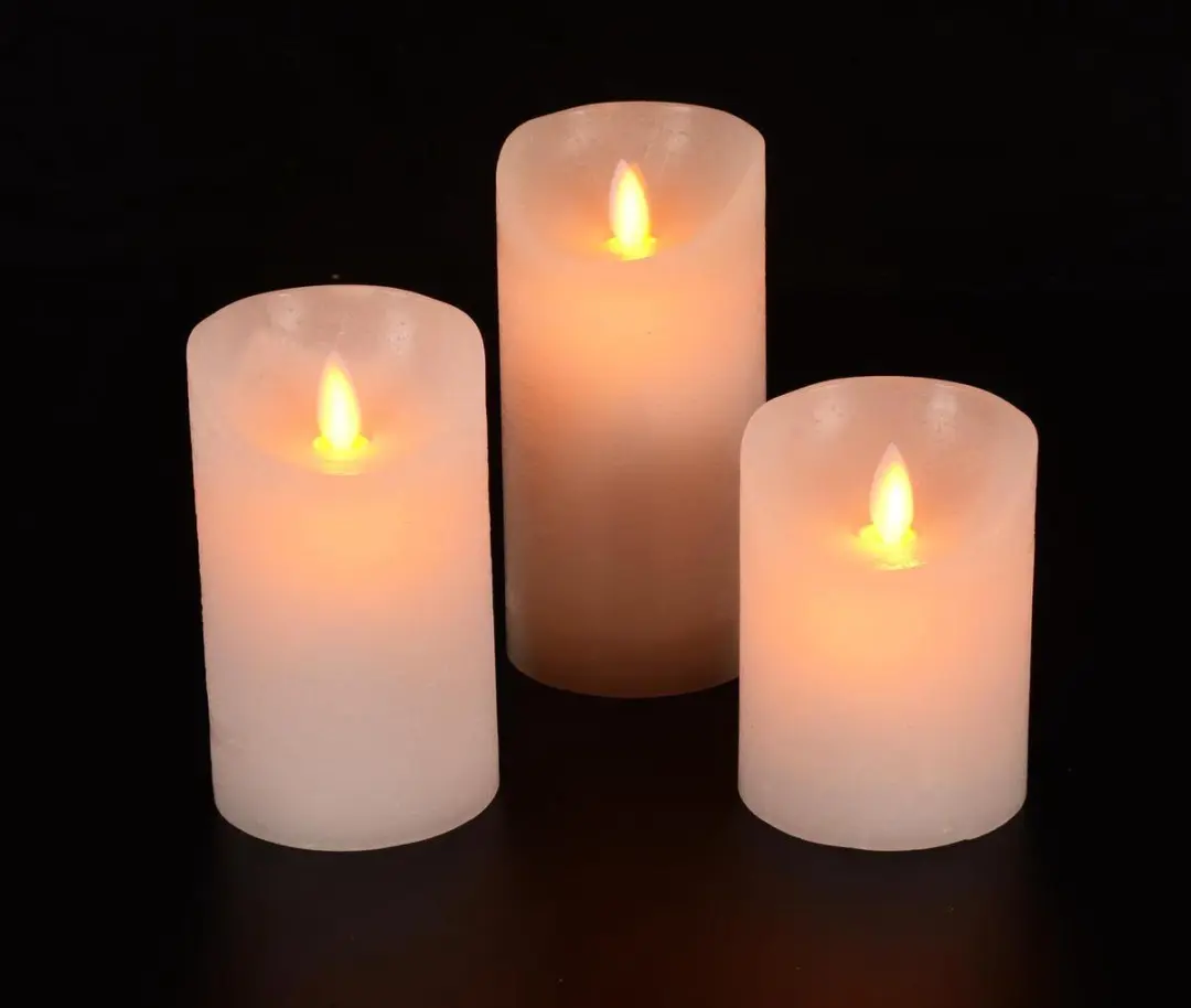 Anna's Collection Led Kaars Wit H15xD7,5cm - Warm Wit Licht