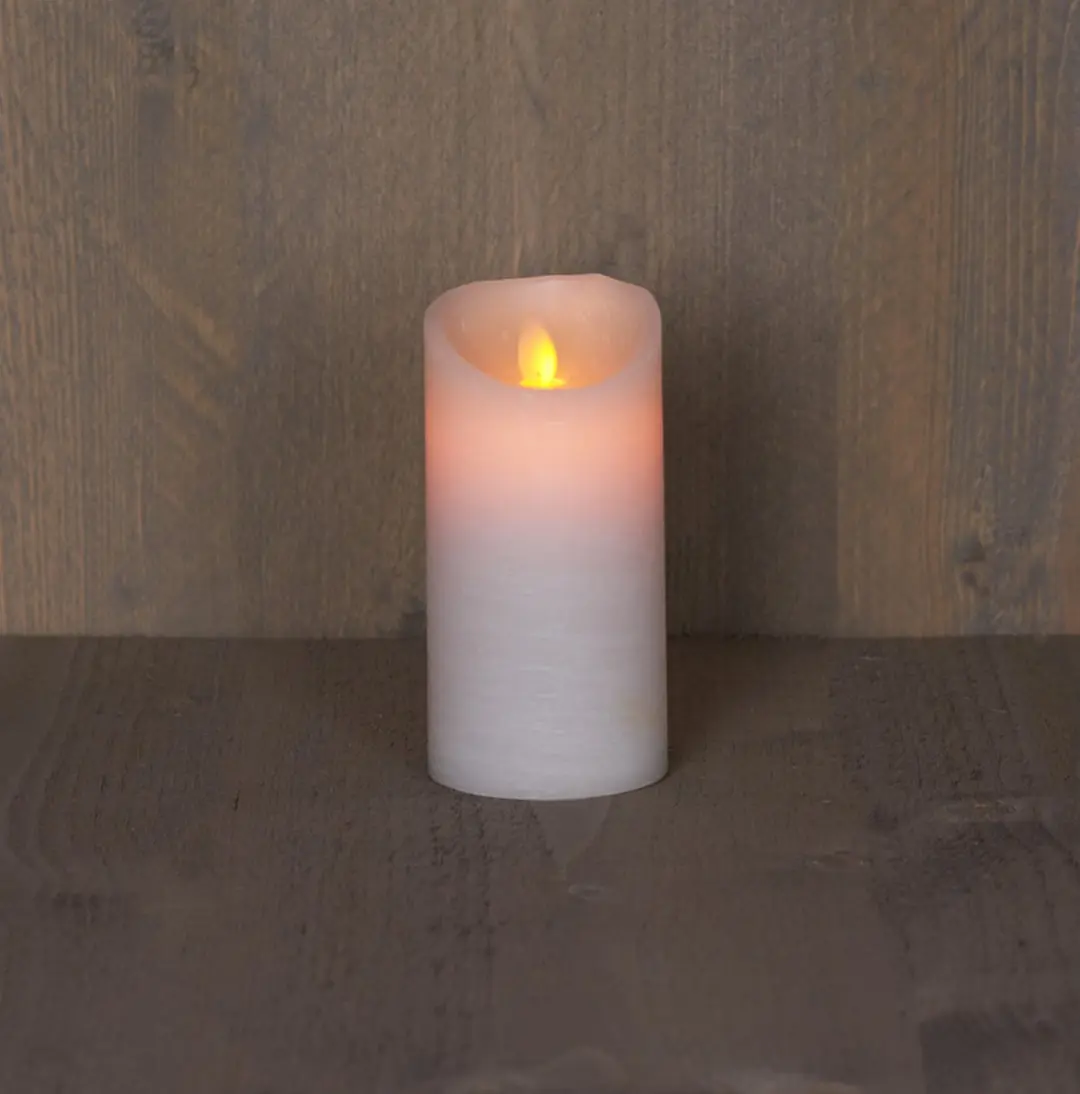 Anna's Collection Led Kaars Wit H15xD7,5cm - Warm Wit Licht