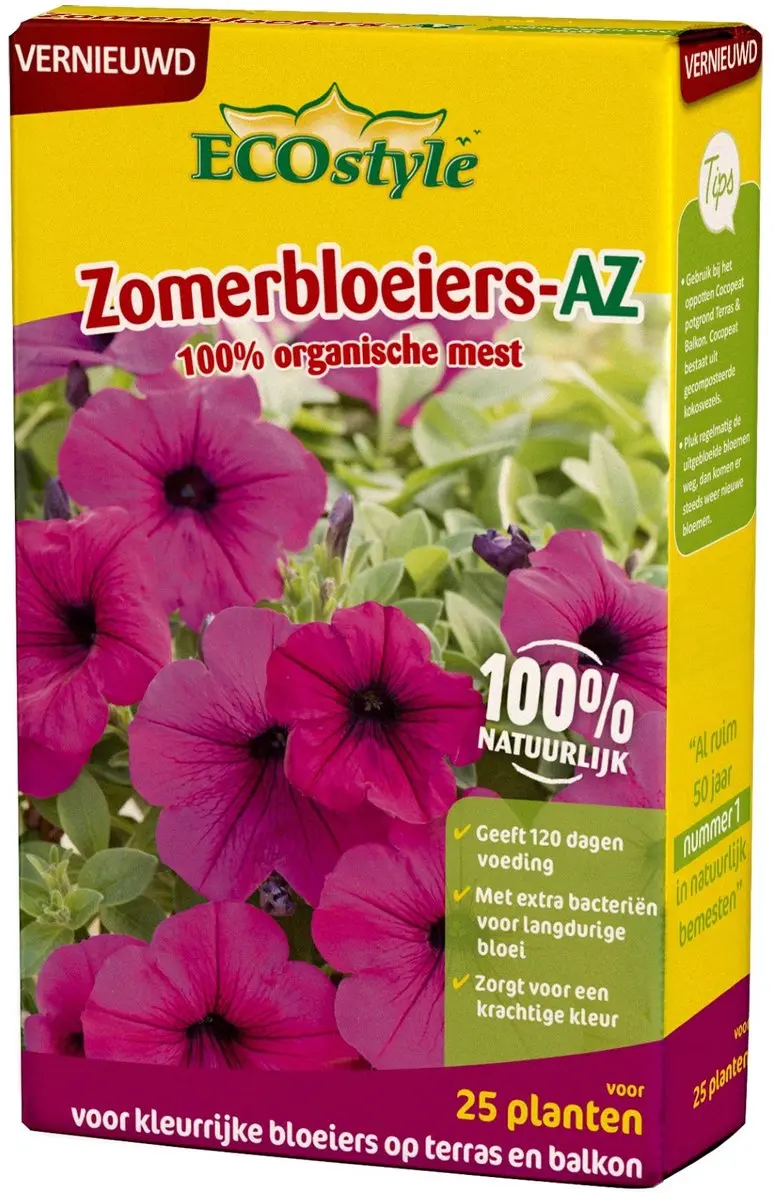ECOstyle Zomerbloeiers-AZ Organische Tuinmest 800g - 25 Planten - afbeelding 6 van 6