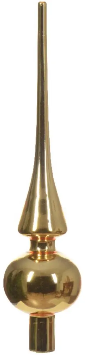 Decoris Kerstboompiek Glas - Lichtgoud 26cm - afbeelding 2 van 6