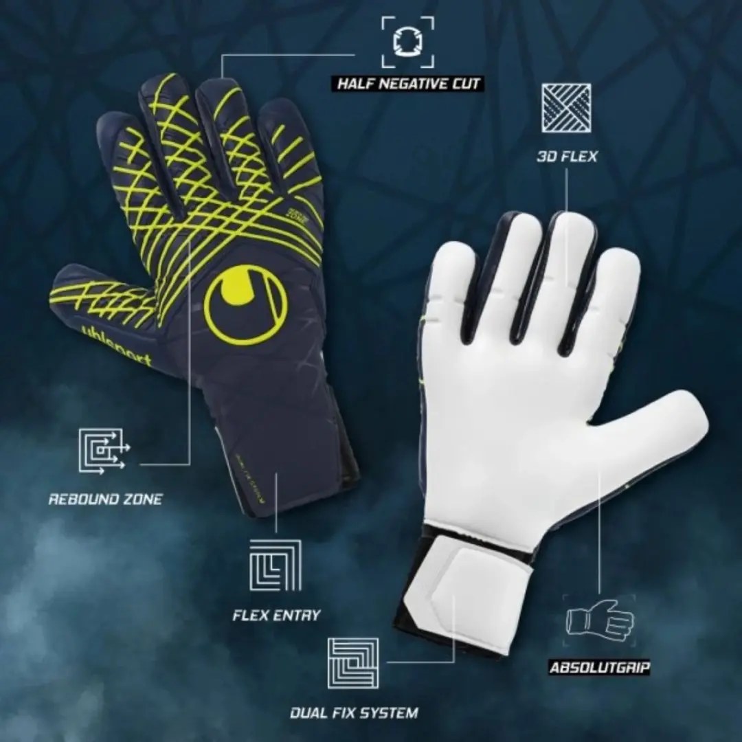 Uhlsport Prediction Absolutgrip HN Keepershandschoenen 8.5 - Marine/Wit/Fluogeel