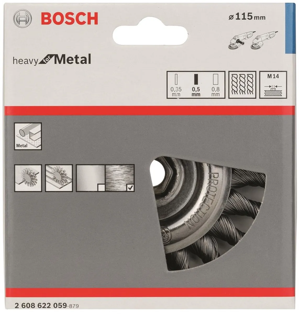 Bosch Professional M14 Schijfborstel 115mm - Staal