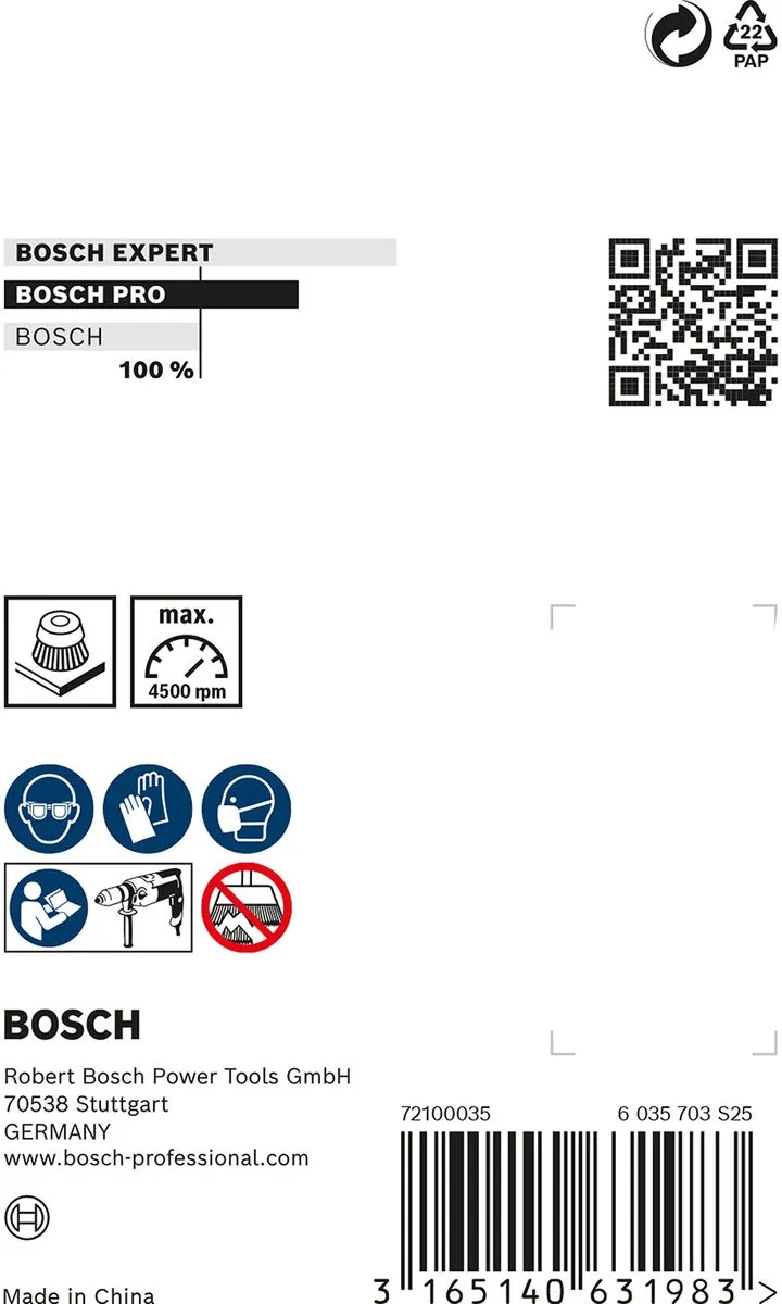 Bosch Professional Komstlborstel 6mm - 1 Stuk