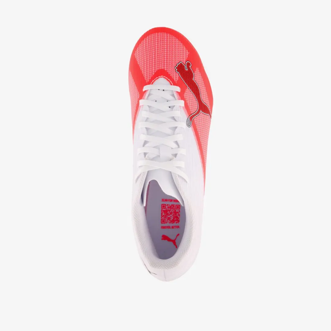 PUMA Ultra 7 Play MG Voetbalschoenen - Maat 39 - Wit/Rood