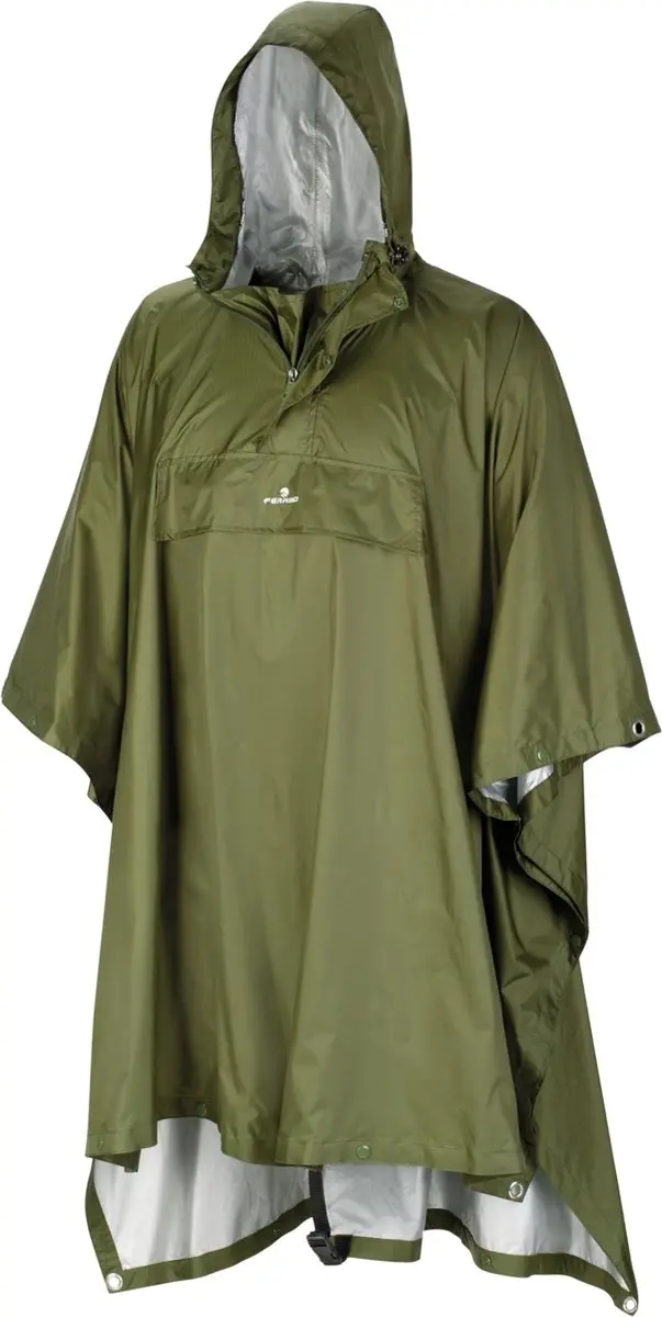 Ferrino Todomodo Poncho 150cm, oliv Maat L/XL