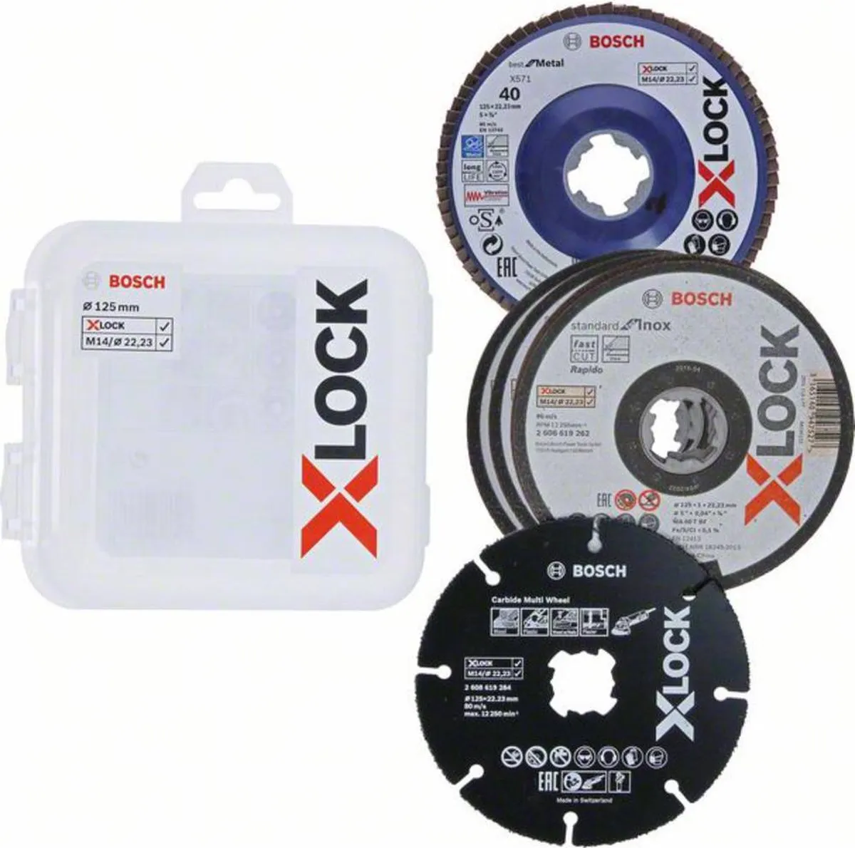 Bosch Professional X-Lock Schijvenset 5-delig 125mm