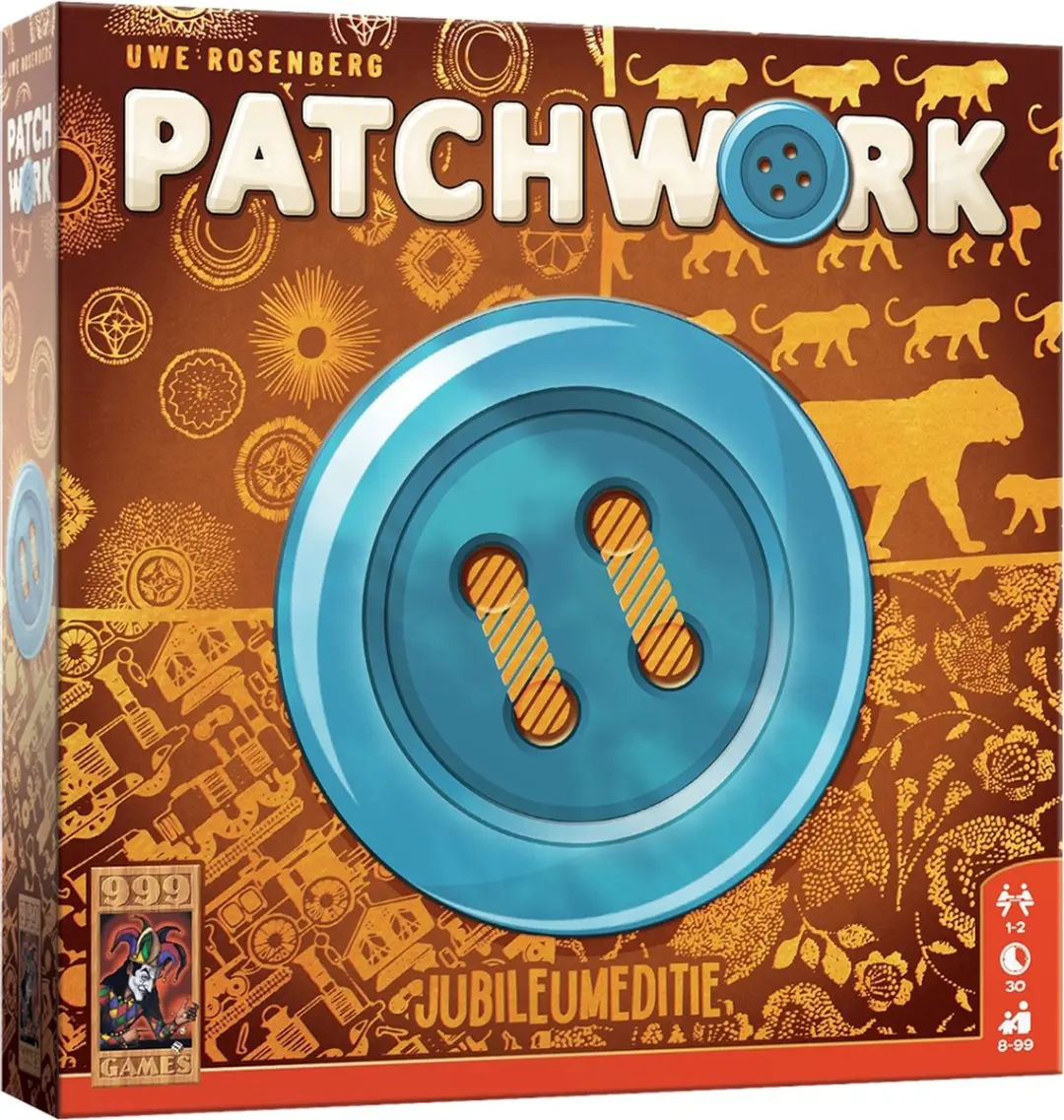 999 Games - Patchwork - Jubileumeditie - Bordspel - Voor 2 spelers - Gezelschapsspel - Met 24 Automa-kaarten voor solospelers