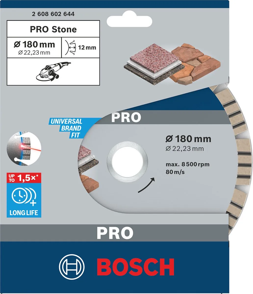 Bosch Professional Diamantschijf Best Stone 180mm - 22,23mm As